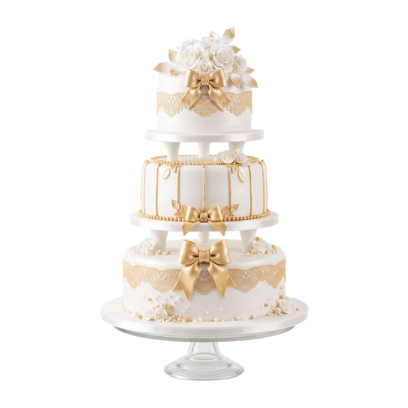 Dreistöckige Hochzeitstorte