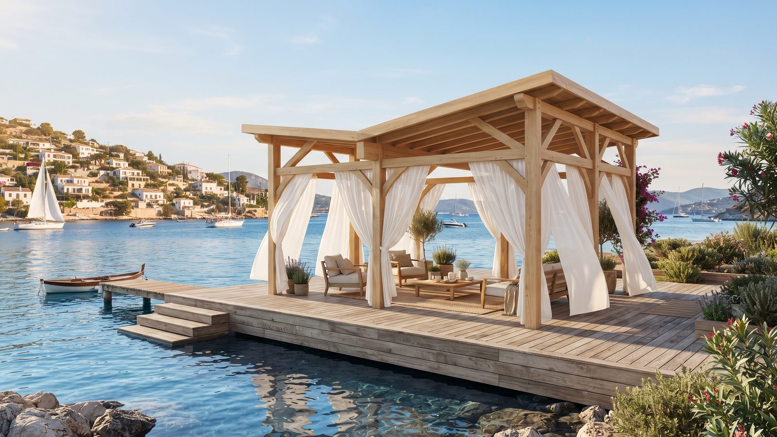 Sommerpavillon am Wasser